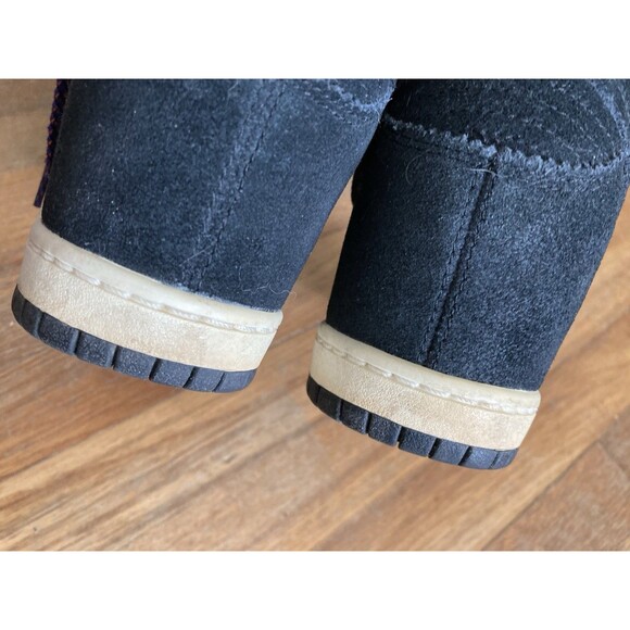Nike Dunk Ski Hi Hidden Wedge 9 Women Black Suede Purple Urban Streetwear - Picture 5 of 15